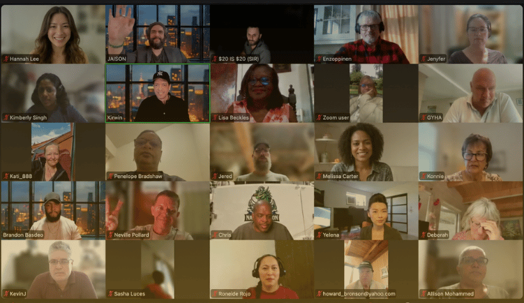 A recent Prompt Atlas live session — operators, founders, and professionals in the room together.